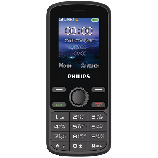 Сотовый телефон Philips E111 Xenium Black